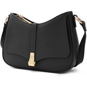Crescent Shoulder Bag for Women, Black